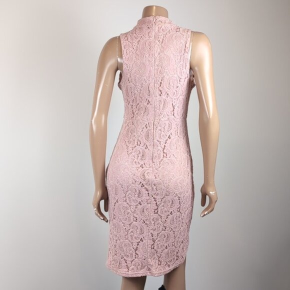 Another Story Sleeveless Lace Dress Bodycon Wrap Choker Floral Cocktail Party - Picture 6 of 13